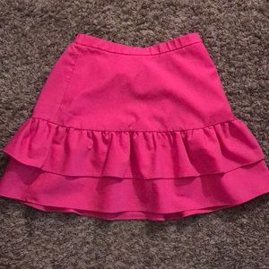 Pink ruffle skirt